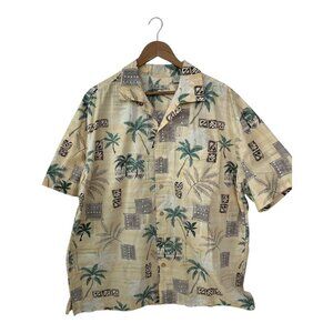 Batick Bay Hawaiian Camp Men's XL Theme 100% Cotton Button Down Shirt Vacation